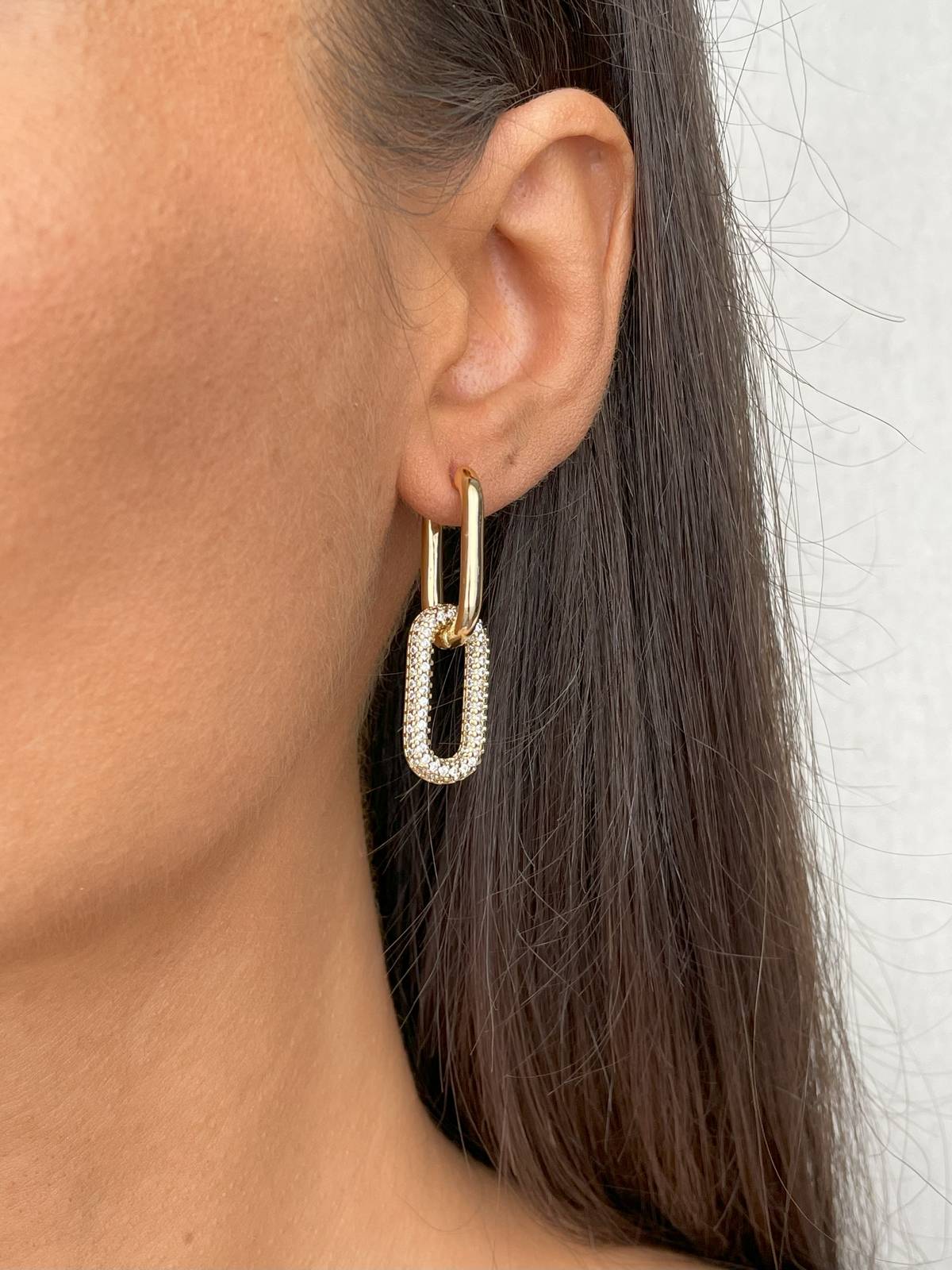 IMG_2613 Özel Seri Taşlı Geometrik Tasarım Tekli Küpe