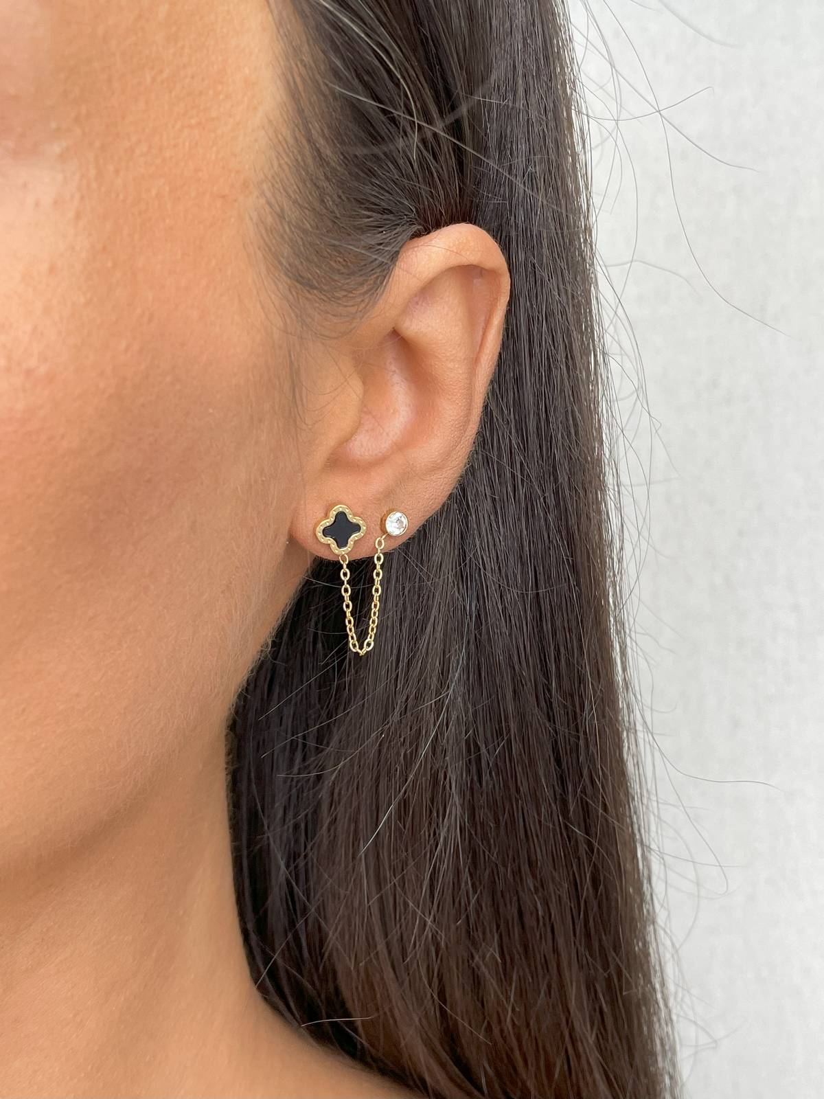 IMG_2732 Özel Seri Vanclef Gold Siyah Küpe