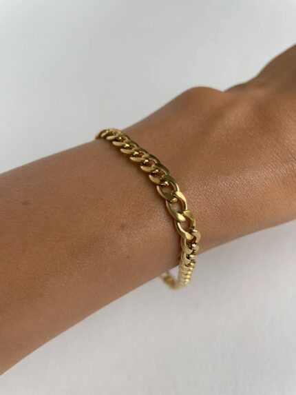 4MM Zarif Zincir Çelik Bileklik