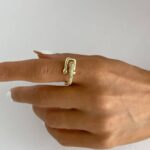 Özel Seri Tiffny Çelik Gold Yüzük