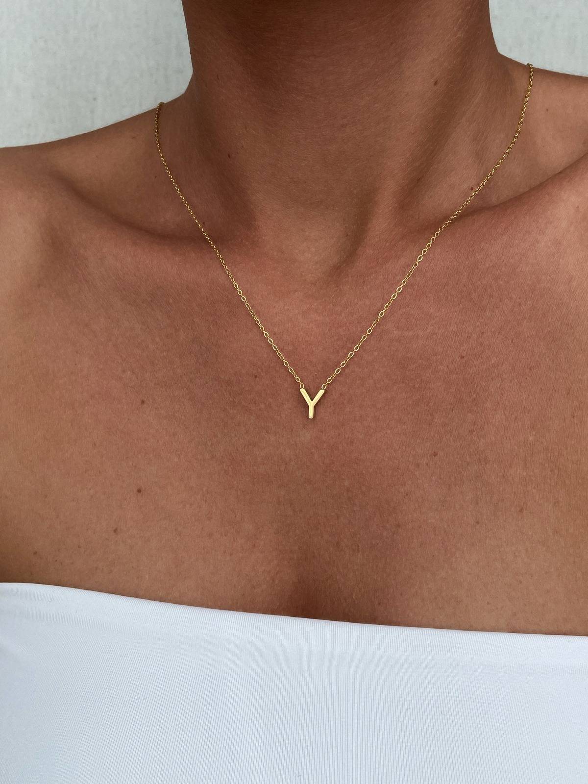 IMG_2553 Çelik Minimal Y Harfli Kolye