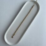 Çelik Burgu Zincir Tasarım Gold Bileklik 2mm