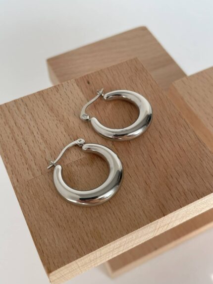 Özel Seri Oval Tasarım Halka Küpe