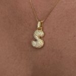 Özel Seri Bubble Zirkon Taşlı S Harfli Kolye