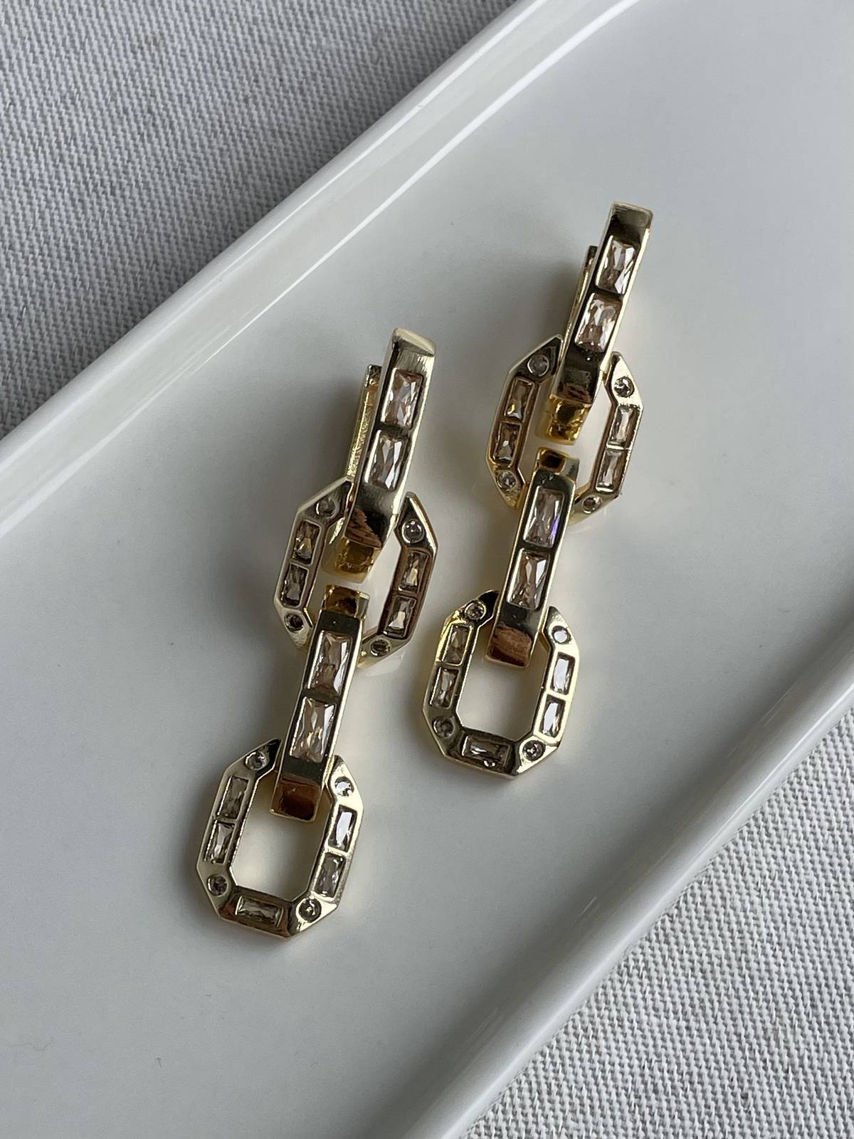 IMG_5703 Özel Seri Bagette Monogram Devin Küpe