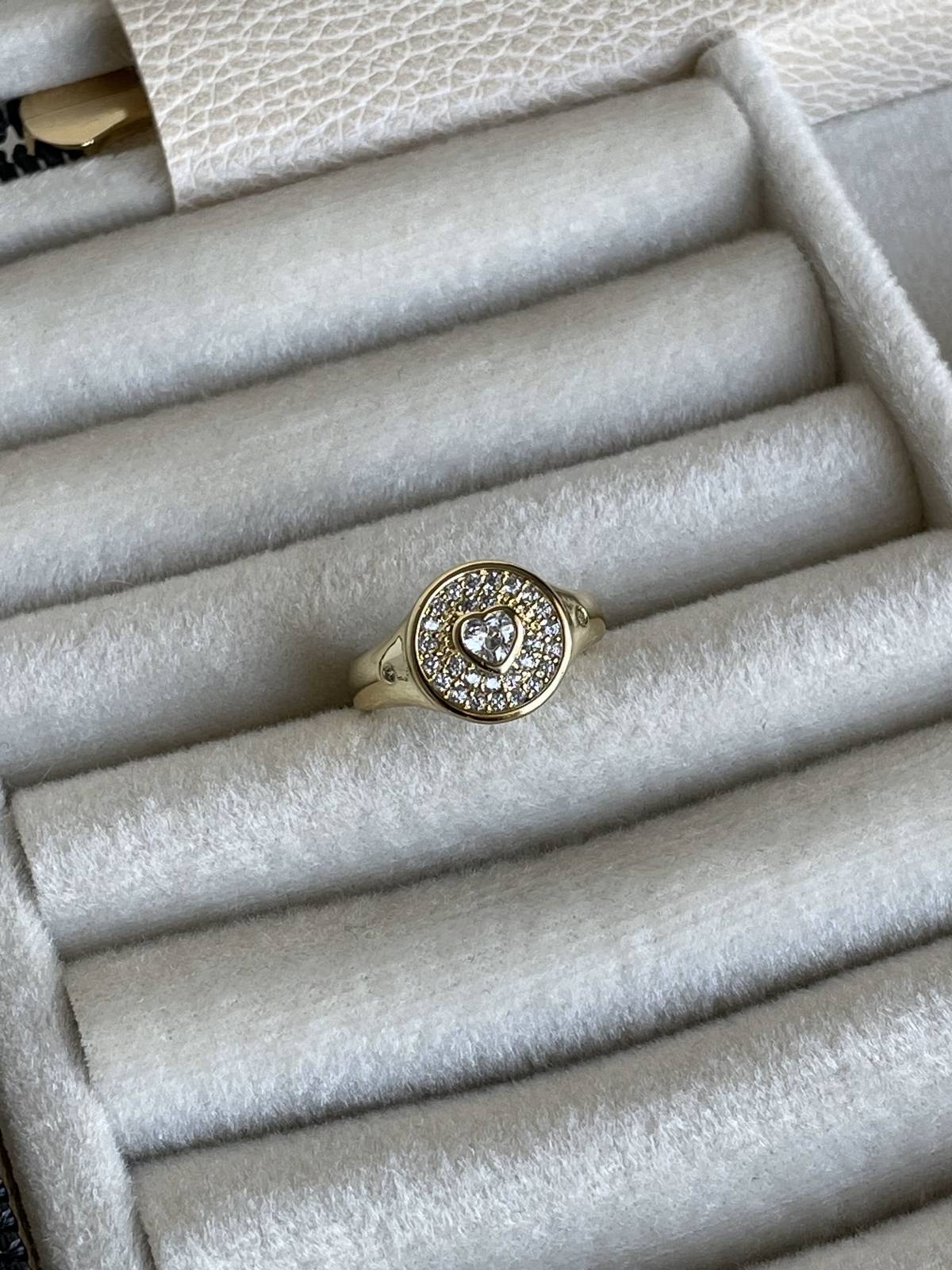 IMG_7726 Özel Seri Zirkon Taşlı Kalp Tasarım Şövalye Yüzük