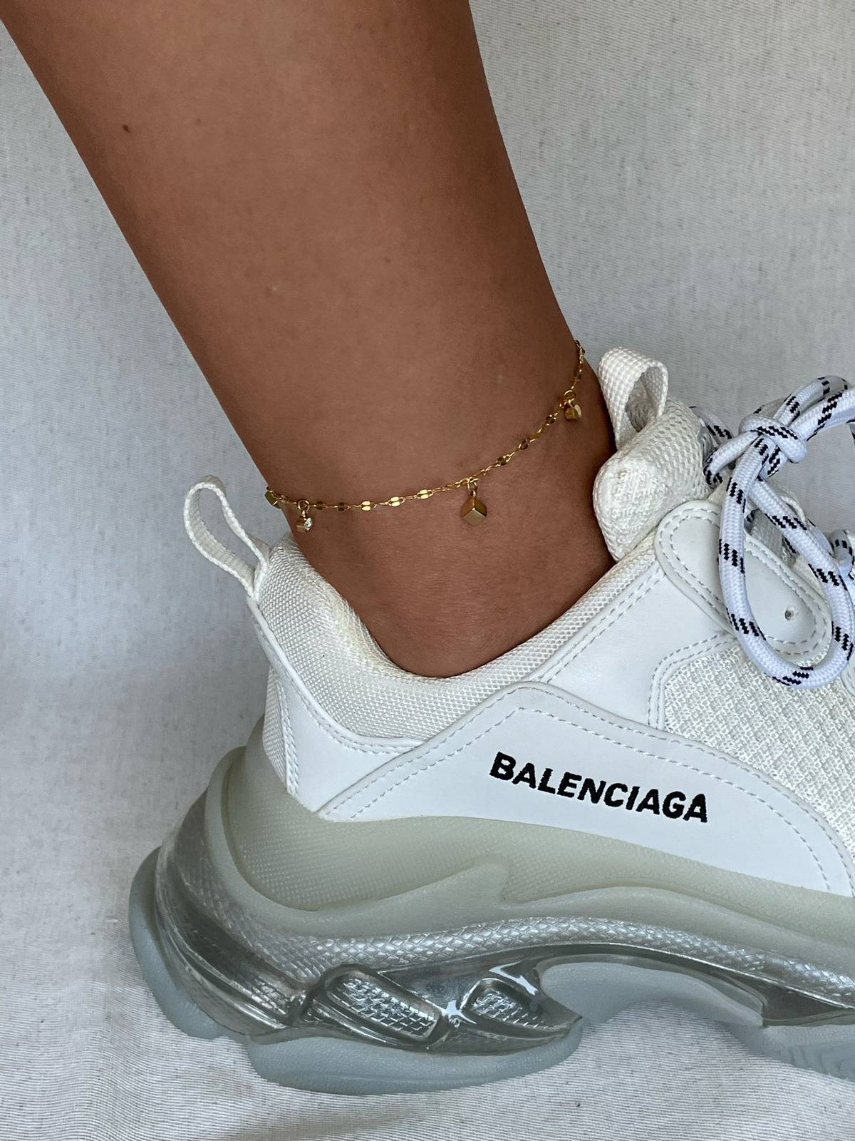 IMG_9455 Çelik Küp ve Tek Taş Tasarım Gold Halhal