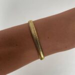 Çelik 5MM Gold İtalyan Zincir Bileklik