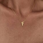 Çelik Minimal F Harfli Kolye