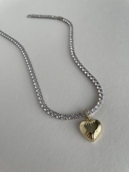 Özel Seri Su Yolu Kalp Tasarım Kolye