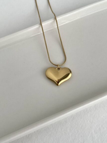 Çelik Kalp Tasarım Kolye