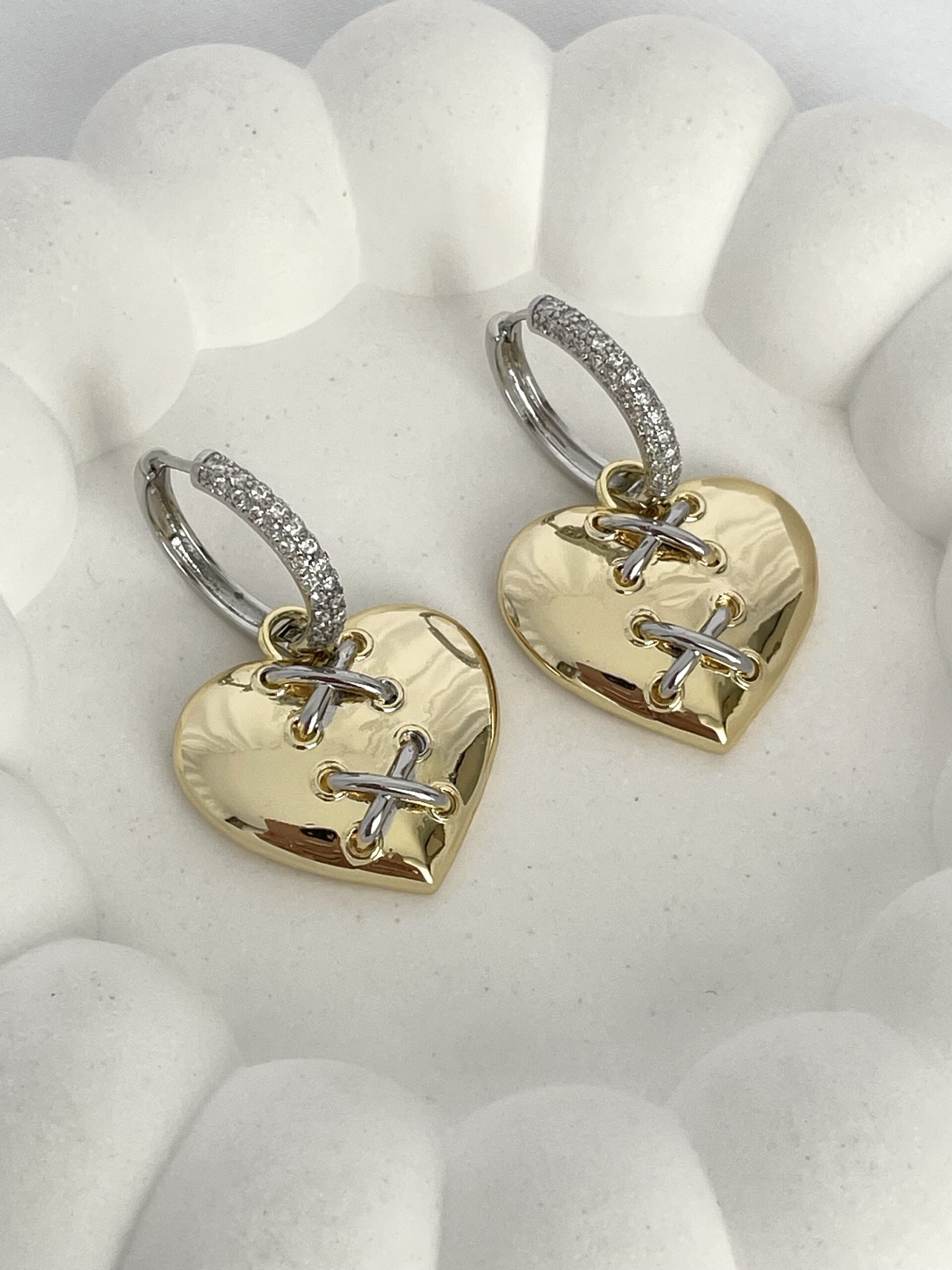 img_7326 Özel Seri Gold & Gümüş Kalp Tasarım Küpe