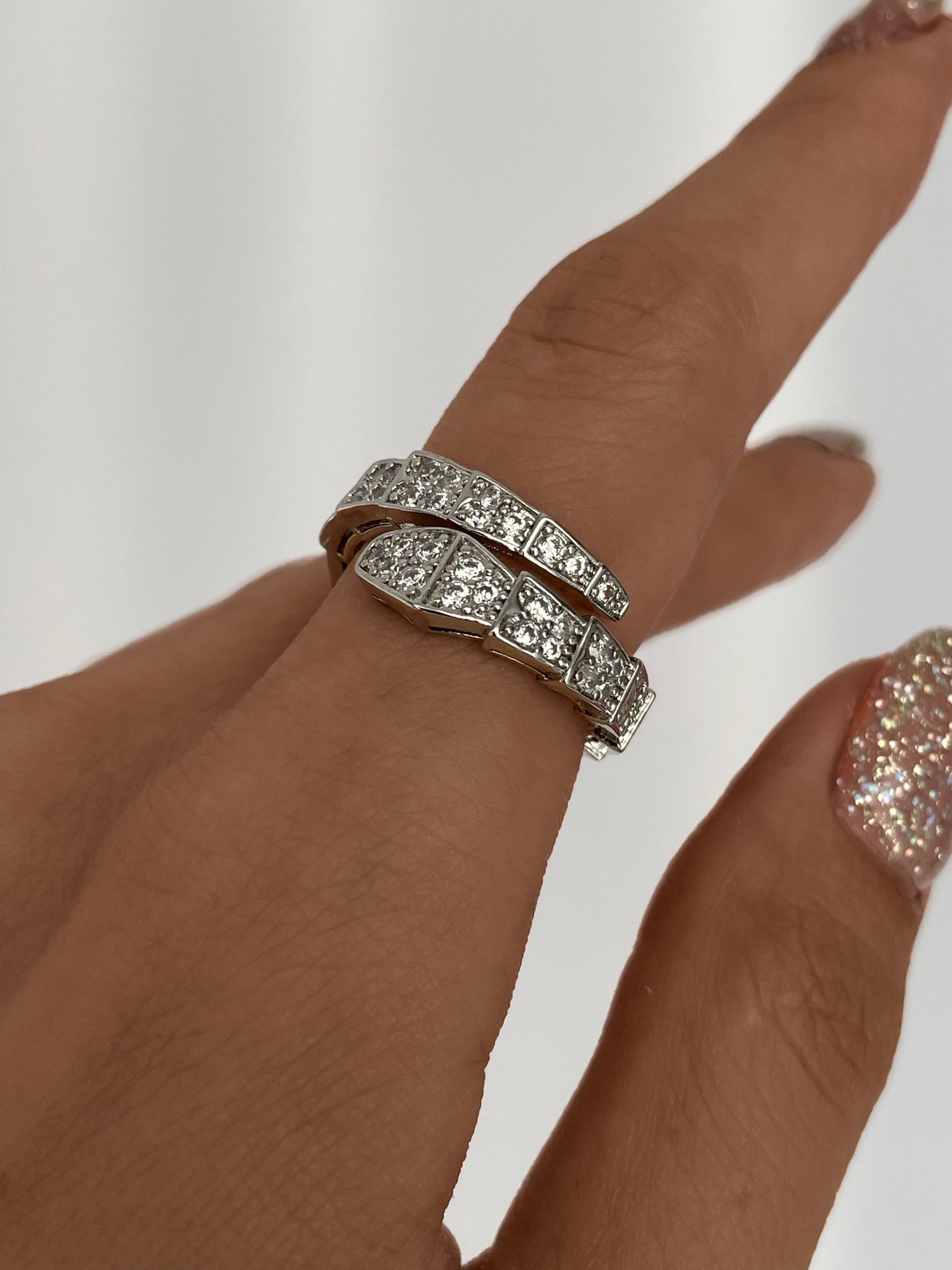 img_8480 Özel Seri Zirkon Taşlı Yılan Tasarım Gümüş Yüzük