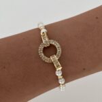 Özel Seri Charm Tasarım Zirkon Taşlı İnci Bileklik