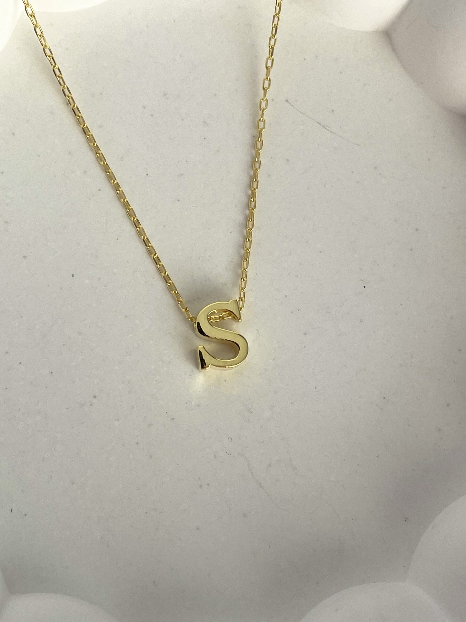 img_8595 925 Gümüş Minimal Tasarım S Harf Gold Kolye