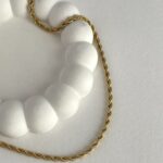 Çelik Gold Burgu Zincir Kolye 3mm 50+5cm