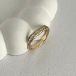 Özel Seri Baget Taşlı Ayarlanabilir Gold Yüzük