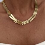 Özel Seri Yarım Ay Desen Gold Kolye