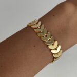 Özel Seri Yarım Ay Desen Gold Bileklik