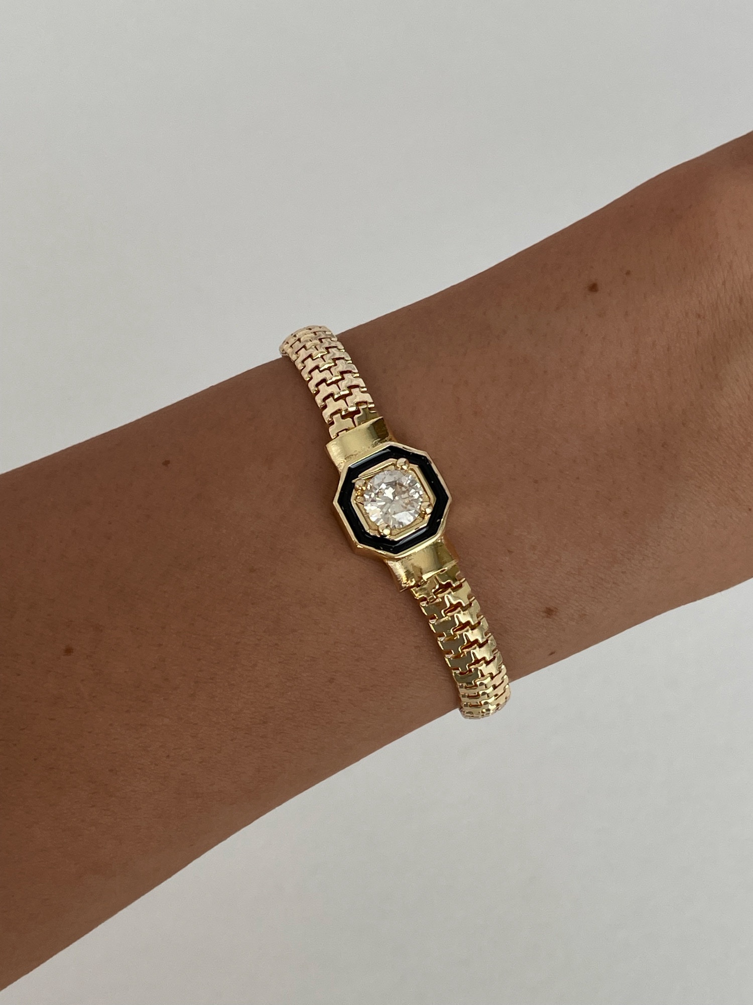 img_9261 Özel Seri Tek Taş Çağla Model Yılan Sırtı Zincir Bileklik