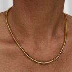 Çelik Gold Yuvarlak İtalyan Zincir Kolye