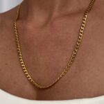 Çelik Gold Gurmet Tasarım Zincir Kolye 60cm