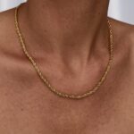 Çelik Gold Burgu Zincir Kolye 2mm 40+5cm