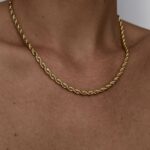 Çelik Gold Burgu Zincir Kolye 3mm 45cm