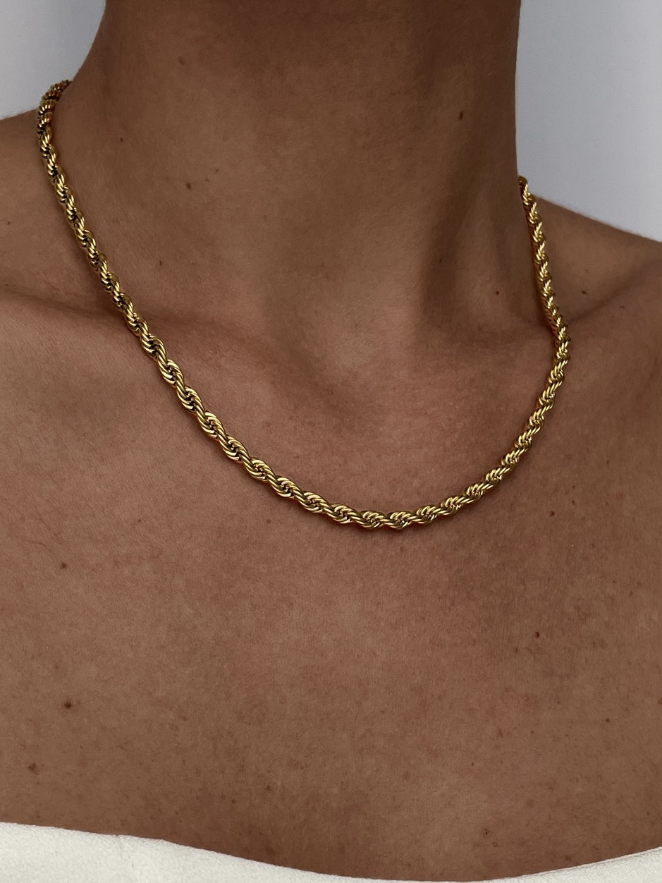 img_9261 Çelik Gold Burgu Zincir Kolye 3mm 45cm