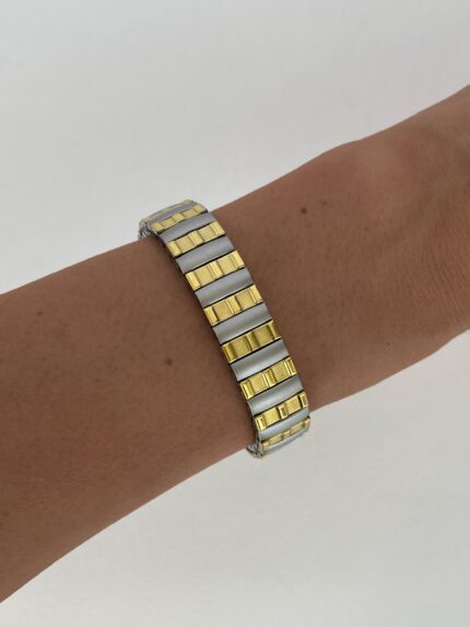 Çelik Lastikli Nomination Gold & Gümüş Bileklik