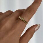 925 Gümüş Ayarlanabilir Gold Şövalye Yüzük