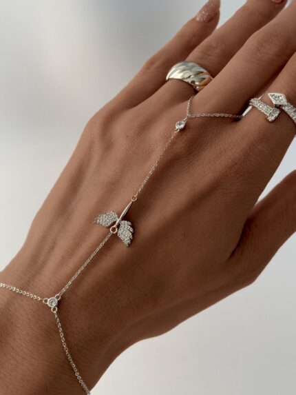 Özel Seri Zirkon Taşlı Melek Tasarım Gümüş Şahmeran