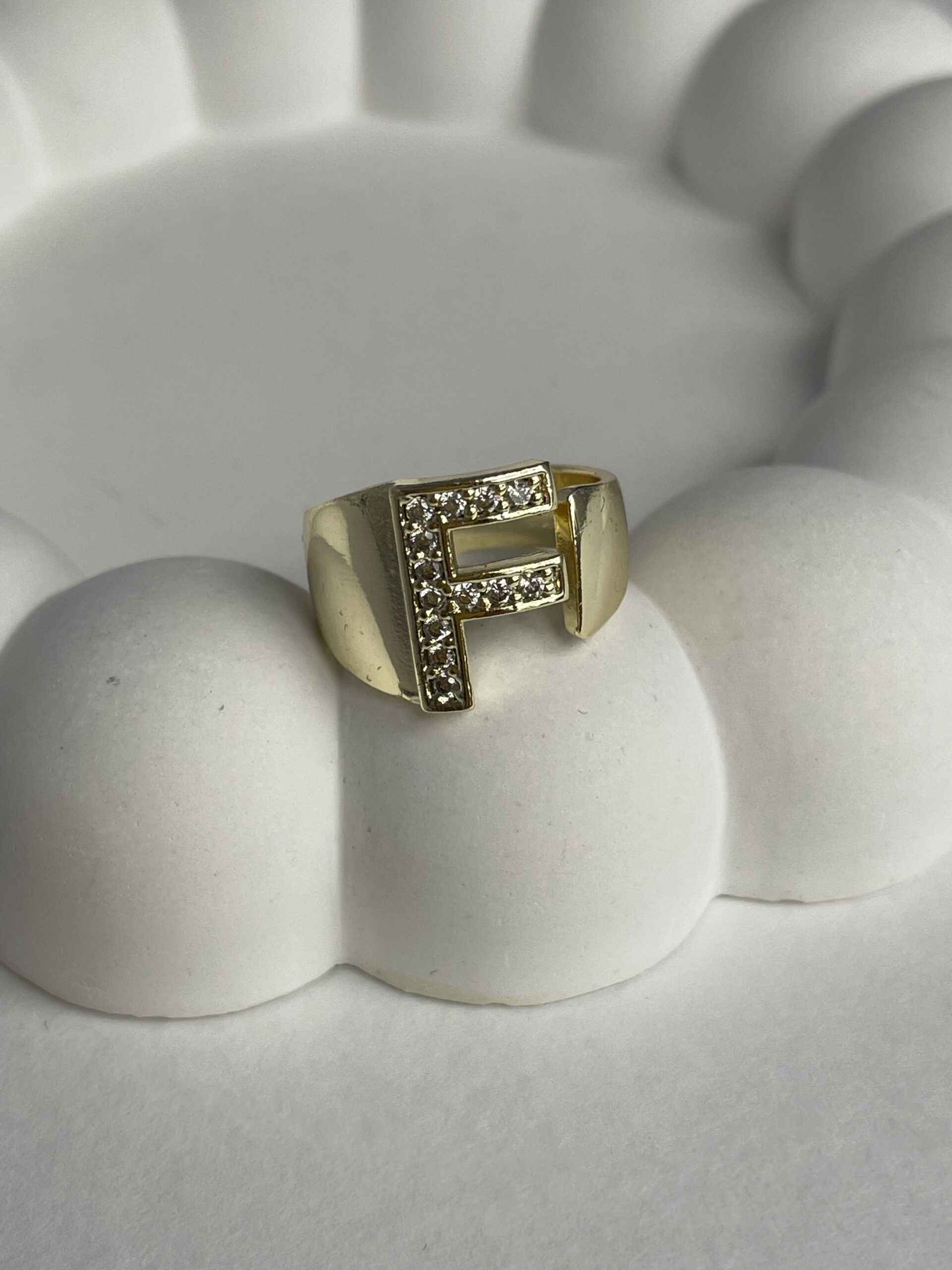 img_9519 Özel Seri Zirkon Taşlı F Harf Gold Yüzük