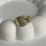 Özel Seri Zirkon Taşlı S Harf Gold Yüzük