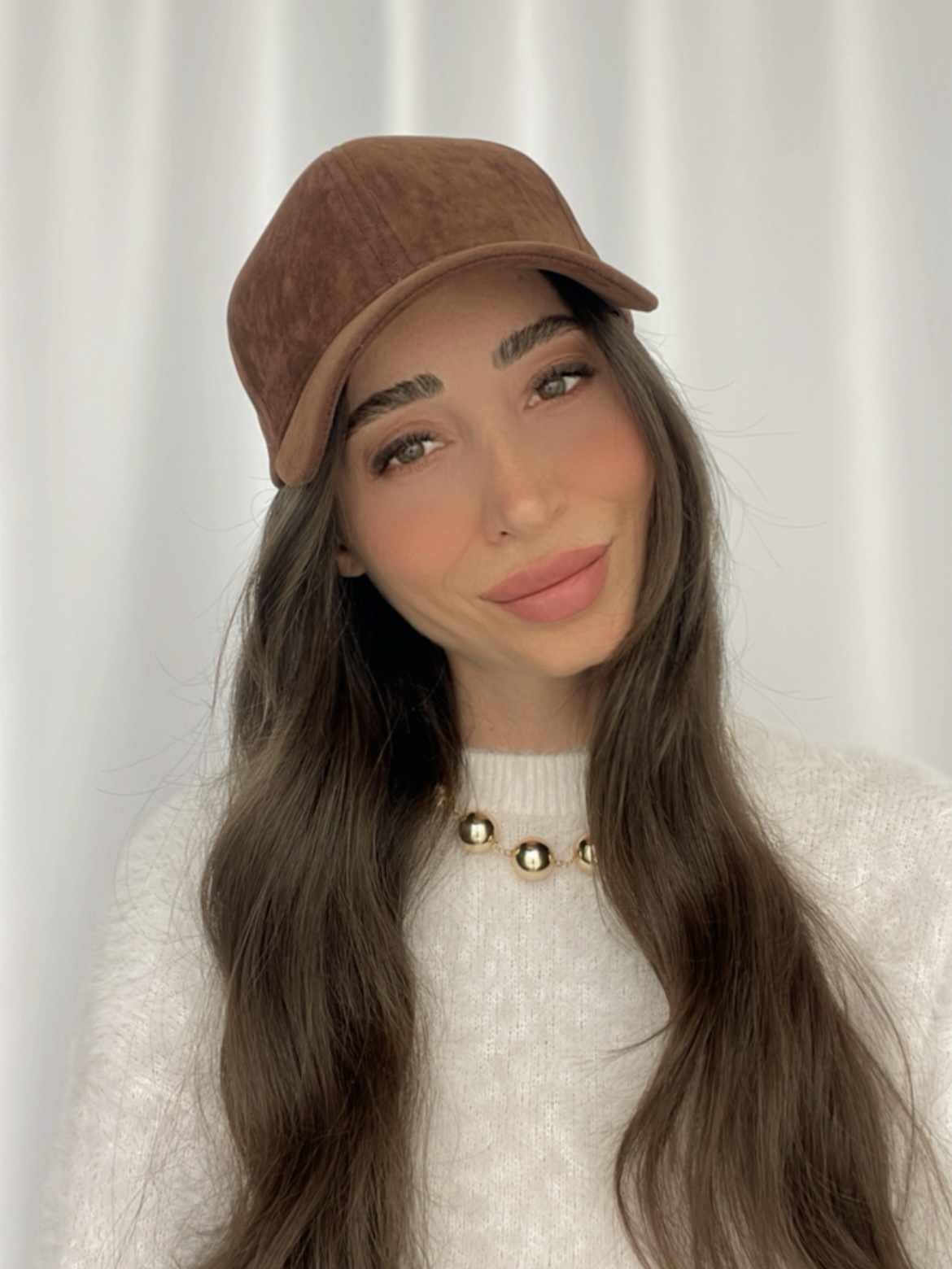 ba0eeeb4-f086-40d7-82e0-830d9b4a62bb Kahverengi Süet Kep Şapka