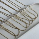 Çelik İnce Gold italyan Zincir 1mm 45cm