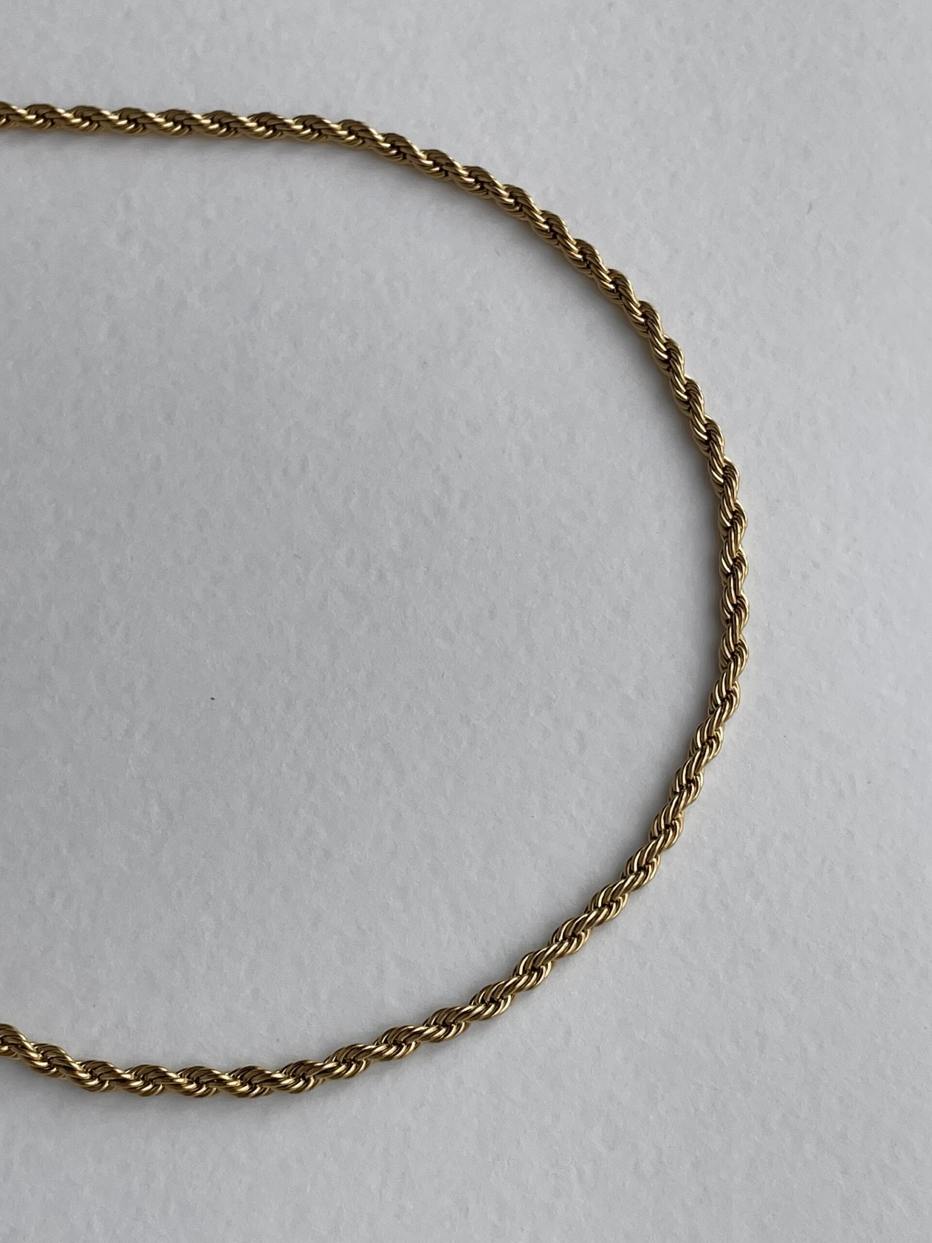 img_1419 Çelik Gold Burgu Zincir Kolye 3mm 40+5cm