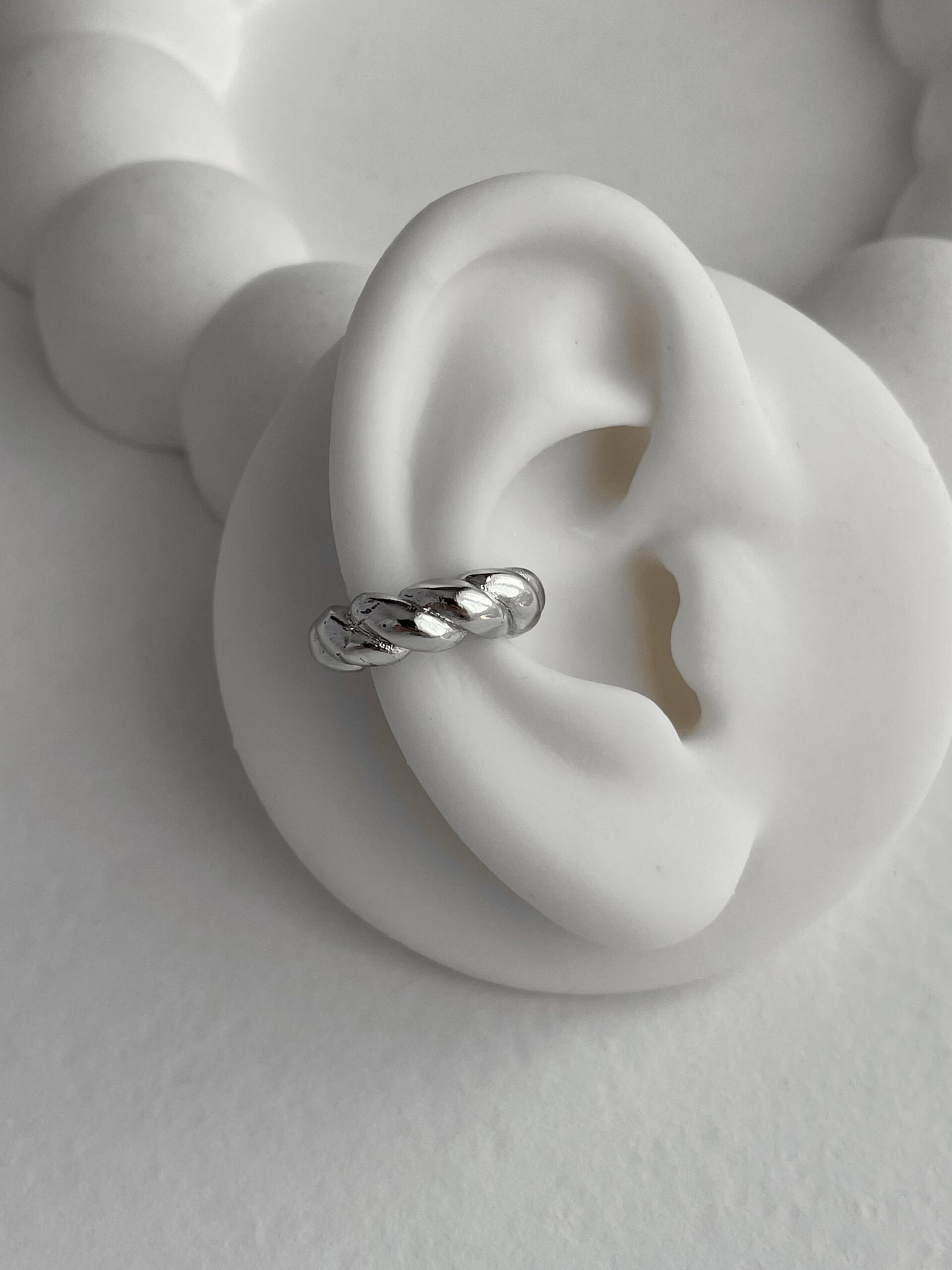 img_1503 Özel Seri Burgu Tasarım Gümüş Earcuff