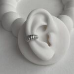 Özel Seri Burgu Desen Gümüş Earcuff