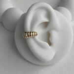 Özel Seri Burgu Desen Gold Earcuff