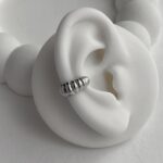 Özel Seri Burgu Tasarım Gümüş Earcuff