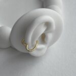 Özel Seri Kalp Tasarım Gold Earcuff