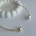 Özel Seri İnci Detaylı Gold Choker Kolye