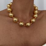 Özel Seri Büyük Top Tasarım Gold Kolye