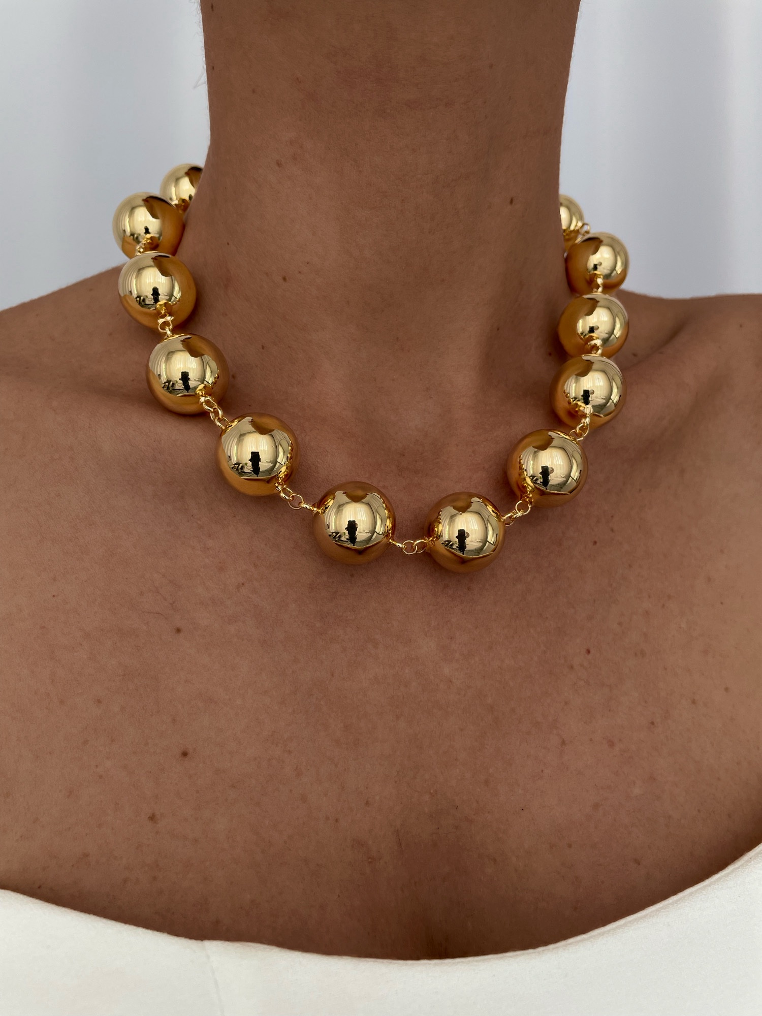 img_7525 Özel Seri Büyük Top Tasarım Gold Kolye