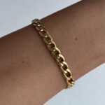 Çelik Gurmet Tasarım Gold Bileklik 5mm