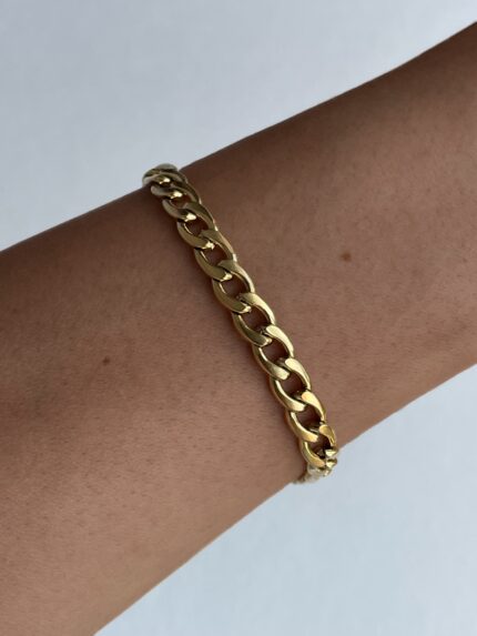 Çelik Gurmet Tasarım Gold Bileklik 5mm