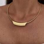 Özel Seri Geometrik Desen Gold Kolye