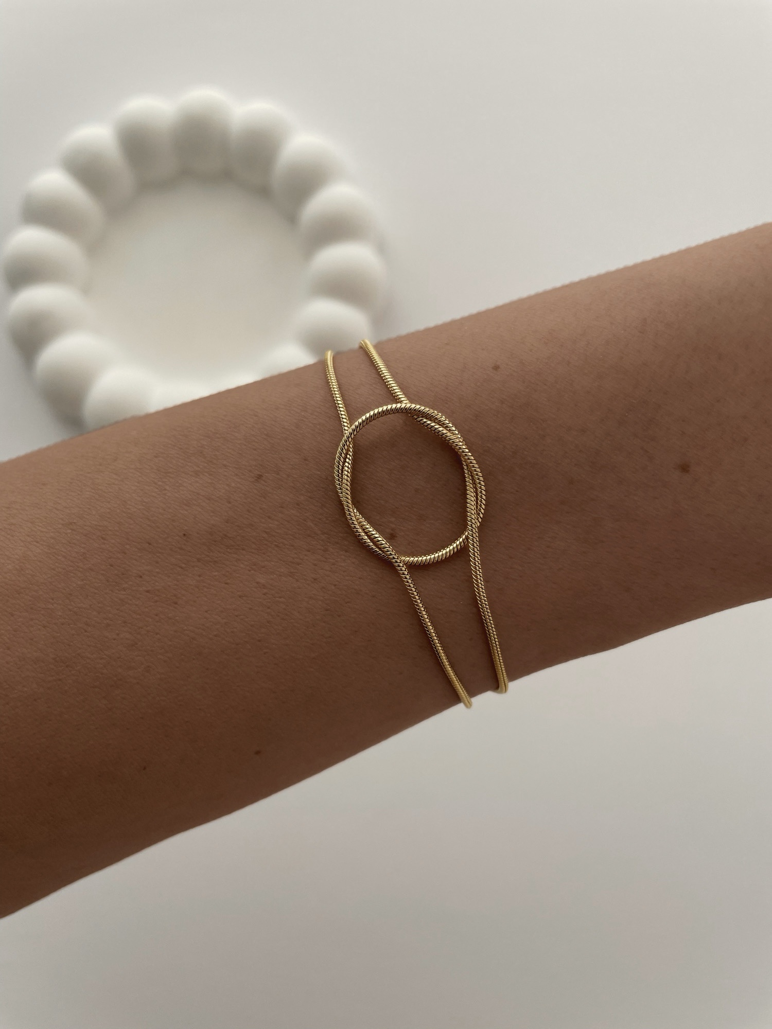 img_9261 Çelik Düğüm Tasarım Gold Bileklik