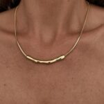 Özel Seri Asimetrik Desen Gold Kolye